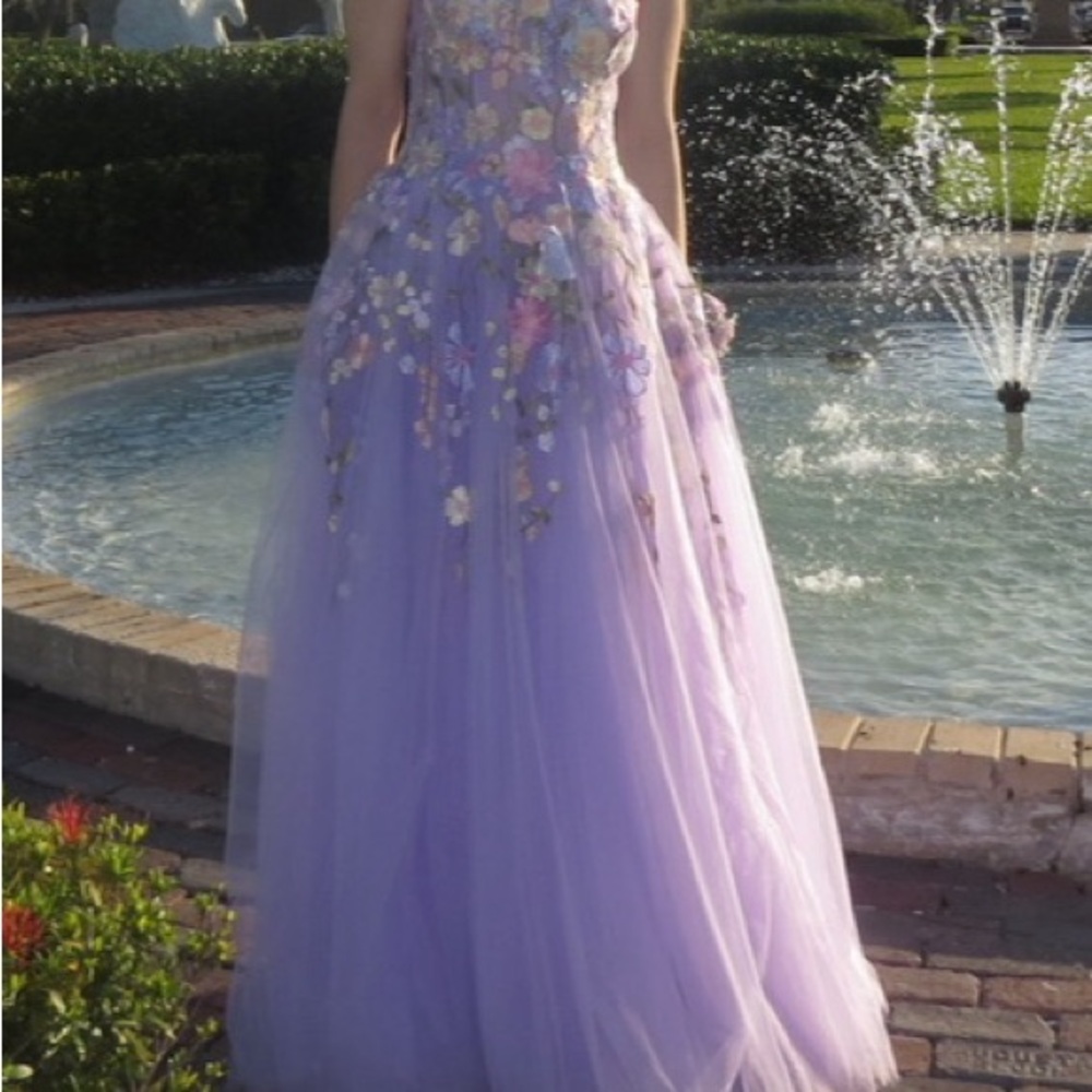 Embroidery Floral Corset Midi Dress with Removable Straps